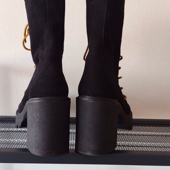 FREE PEOPLE THE DYLAN LACE-UP BOOTS IN BLACK  EU40 /US9 - Picture 5 of 7